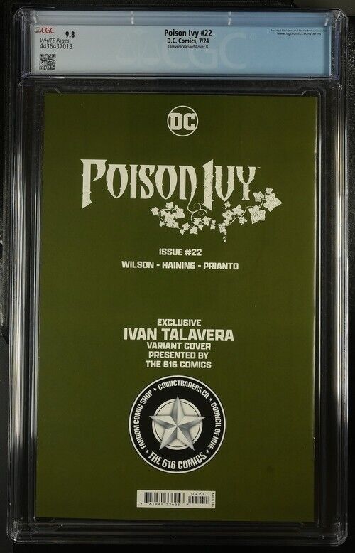 Poison Ivy #22 Talavera Variant Cover B CGC 9.8 (2024)