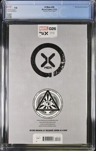 X-Men #26 Nakayama ""Virgin"" Edition CGC 9.8 (2023)