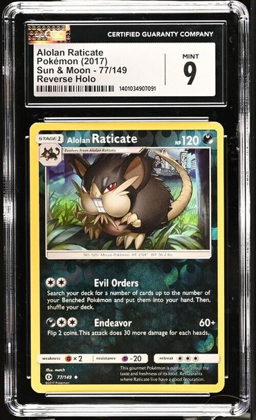 Pokemon Alolan Raticate 77/149 Sun & Moon English Reverse Holo Uncommon 9 (2017)