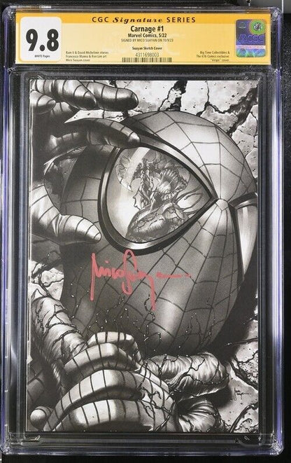 Carnage #1 Virgin Sketch Cover Signed by Suayan, 9.8