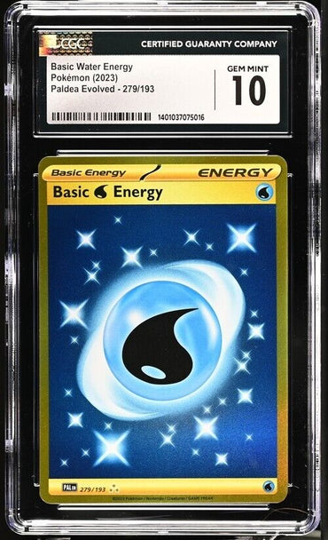 Pokemon Basic Water Energy 279/193 PAL EN English Gem Mint 10 (2023)