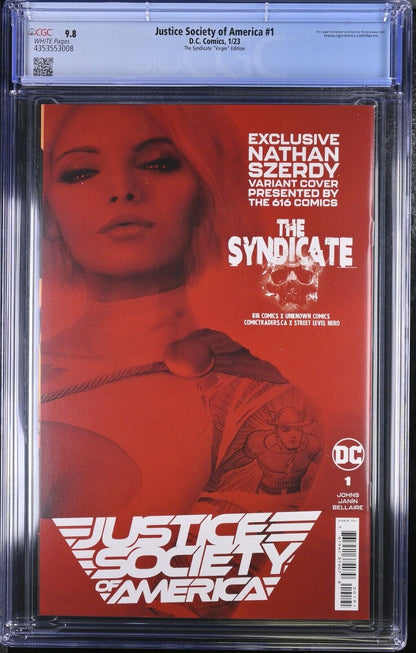 Justice Society of America #1 - CGC 9.8 - Szerdy The Syndicate "Virgin" Edition