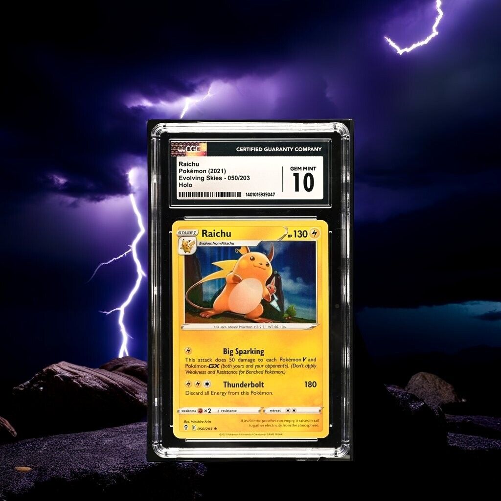 Pokemon Raichu 050/203 Evolving Skies English Gem Mint 10 (2021)