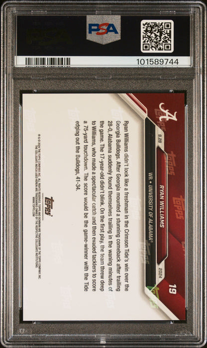 2024 BOWMAN U NOW RYAN WILLIAMS   19  BLUE PSA GEM MT 10  /49