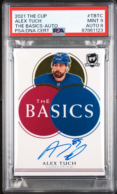 2021 UPPER DECK THE CUP THE BASICS ALEX TUCH TB-TC  THE BASICS-AUTO PSA MINT 9