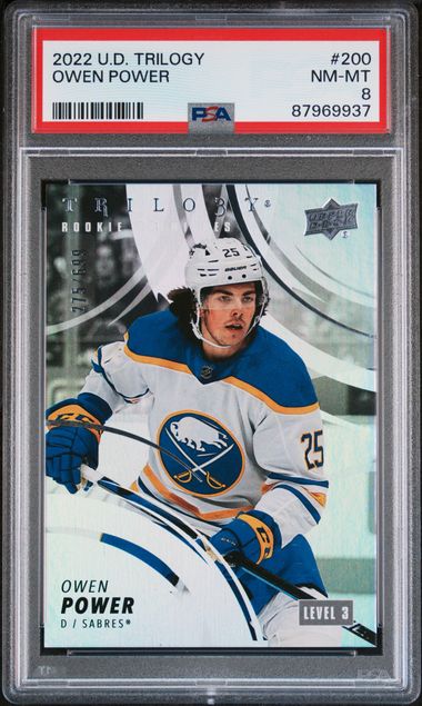 2022 UPPER DECK TRILOGY OWEN POWER   200   PSA NM-MT 8