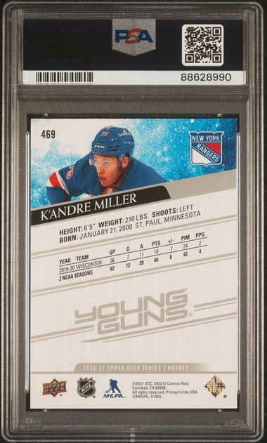 2020 UPPER DECK K'ANDRE MILLER   469   PSA GEM MT 10