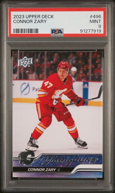2023 UPPER DECK CONNOR ZARY 496 PSA MINT 9
