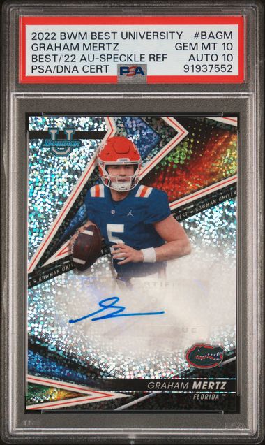 2022 BOWMAN UNIVERSITY BEST OF 2022 AUTO GRAHAM MERTZ BAGM SPECKLE PSA 10 /25
