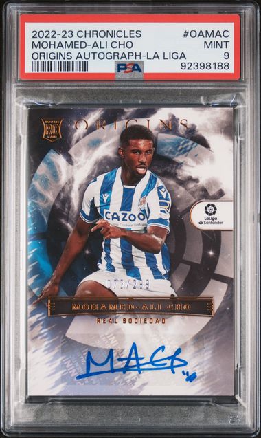 2022-23 PANINI CHRONICLES ORIGINS AUTOS MOHAMED-ALI CHO OAMAC LA LIGA PSA 9 /299