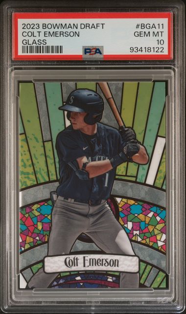 2023 BOWMAN DRAFT BOWMAN GLASS COLT EMERSON   BGA11   PSA GEM MT 10