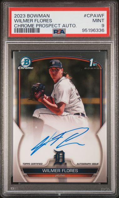 2023 BOWMAN CHROME PROSPECT AUTOGRAPHS WILMER FLORES CPAWF PSA MINT 9
