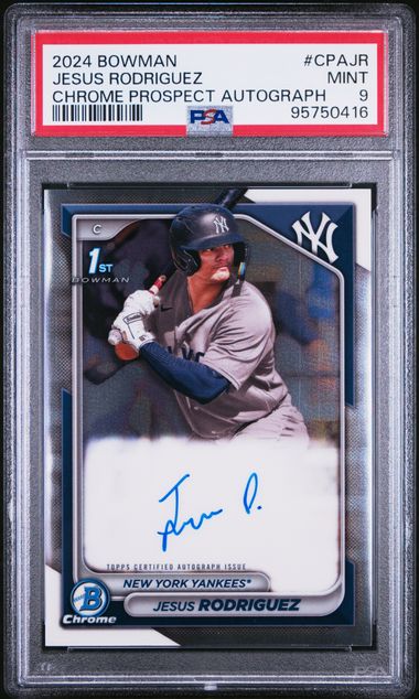 2024 BOWMAN CHROME PROSPECT AUTOGRAPHS JESUS RODRIGUEZ   CPAJR   PSA MINT 9