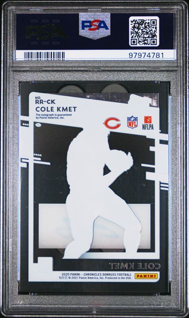 2020 PANINI CHRONICLES CLEARLY DONRUSS RATED ROOKIES COLE KMET RRCK AUTO PSA 9