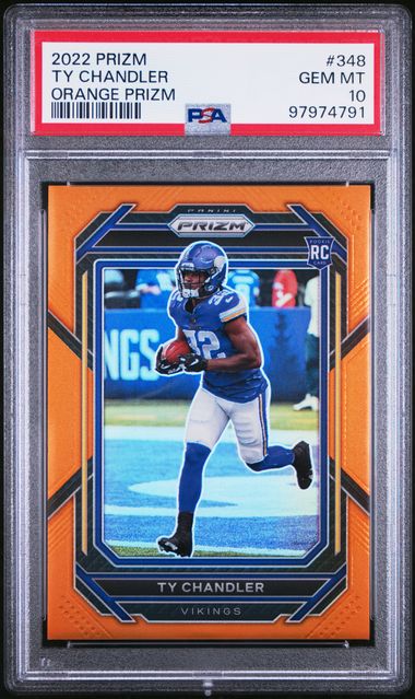 2022 PANINI PRIZM TY CHANDLER   348  ORANGE PRIZM PSA GEM MT 10  /249