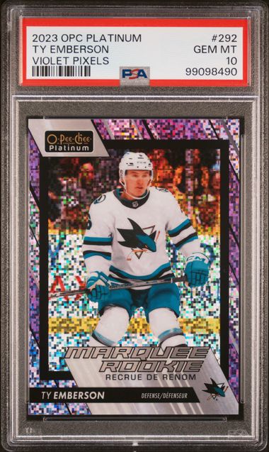 2023 O-PEE-CHEE PLATINUM TY EMBERSON   292  VIOLET PIXELS PSA GEM MT 10  /299