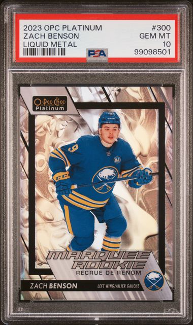 2023 O-PEE-CHEE PLATINUM ZACH BENSON   300  LIQUID METAL PSA GEM MT 10  /399