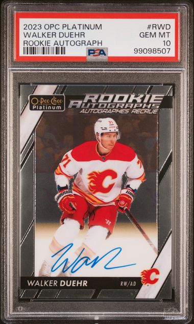 2023 O-PEE-CHEE PLATINUM ROOKIE AUTOGRAPHS WALKER DUEHR   RWD   PSA GEM MT 10