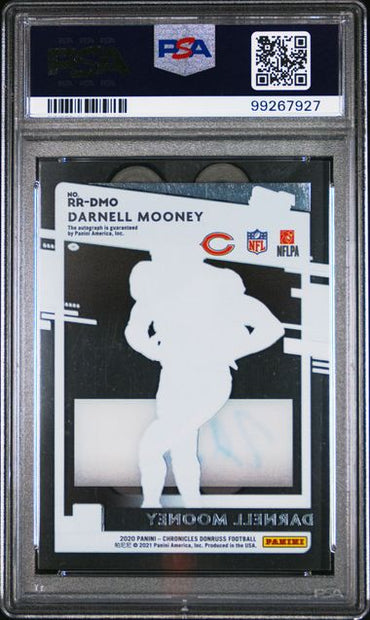 2020 PANINI CHRONICLES CLEARLY DONRUSS RATED ROOKIES DARNELL MOONEY   RRDMO  C/D RTD.RKE-AUTO-PURPLE PSA MINT 9  /25