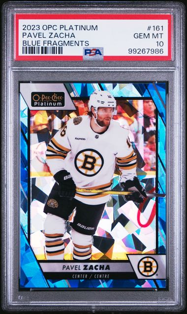 2023 O-PEE-CHEE PLATINUM PAVEL ZACHA   161  BLUE FRAGMENTS PSA GEM MT 10  /125