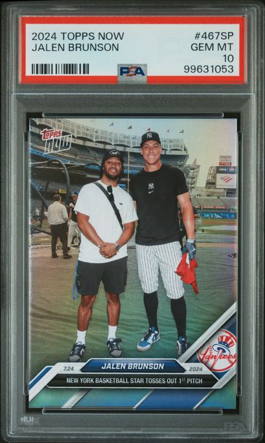 2024 TOPPS NOW JALEN BRUNSON 467SP PSA GEM MT 10