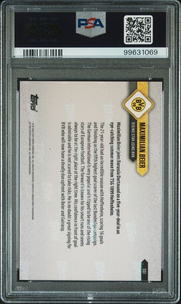 2024-25 TOPPS NOW BVB BORUSSIA DORMUND MAXIMILIAN BEIER   1  BLACK PSA MINT 9  /10