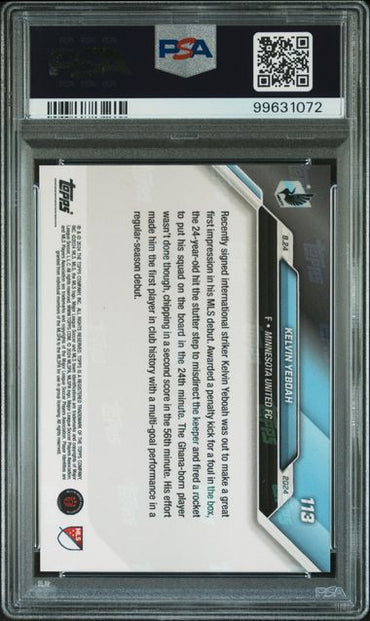 2024 TOPPS NOW MLS KELVIN YEBOAH   113  RED PSA NM-MT 8  /10