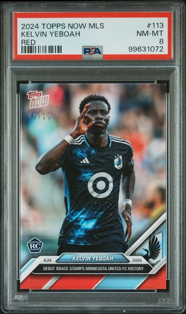 2024 TOPPS NOW MLS KELVIN YEBOAH   113  RED PSA NM-MT 8  /10