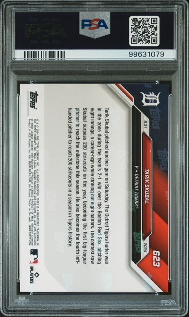 2024 TOPPS NOW TARIK SKUBAL   623  RED PSA GEM MT 10  /10