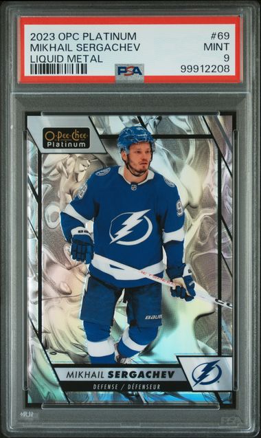 2023 O-PEE-CHEE PLATINUM MIKHAIL SERGACHEV   69  LIQUID METAL PSA MINT 9  /399