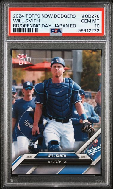 2024 TOPPS LA DODGERS ROAD TO OPENING DAY JAPAN EDITION WILL SMITH OD276 PSA 10
