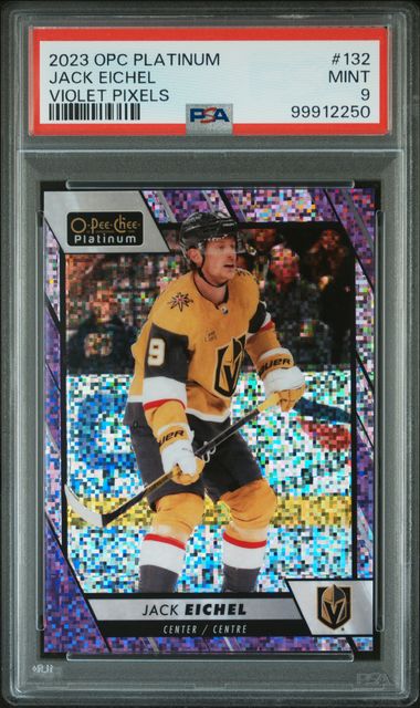 2023 O-PEE-CHEE PLATINUM JACK EICHEL   132  VIOLET PIXELS PSA MINT 9  /299