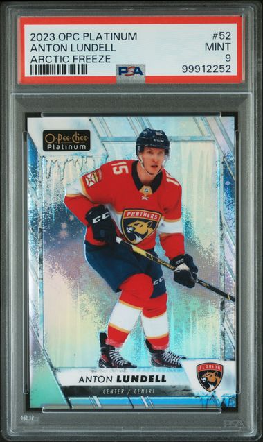 2023 O-PEE-CHEE PLATINUM ANTON LUNDELL   52  ARCTIC FREEZE PSA MINT 9  /99