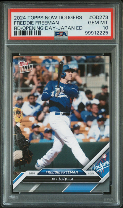 2024 TOPPS NOW FREDDIE FREEMAN ROAD TO OPENING DAY JAPAN EDITION OD273 PSA 10