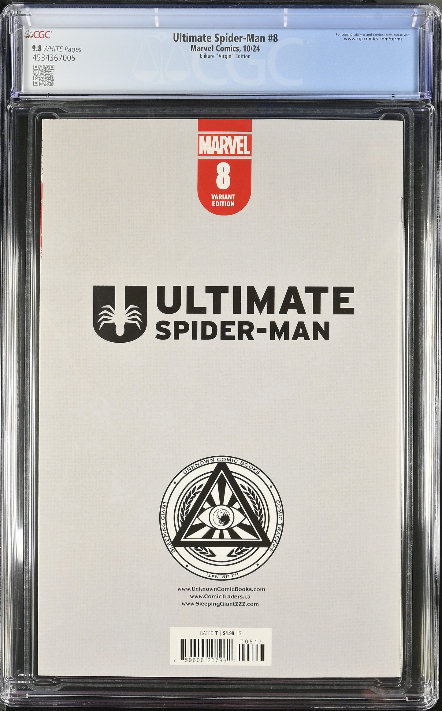 Ultimate Spider-Man #8 Ejikure Virgin Cover 9.8