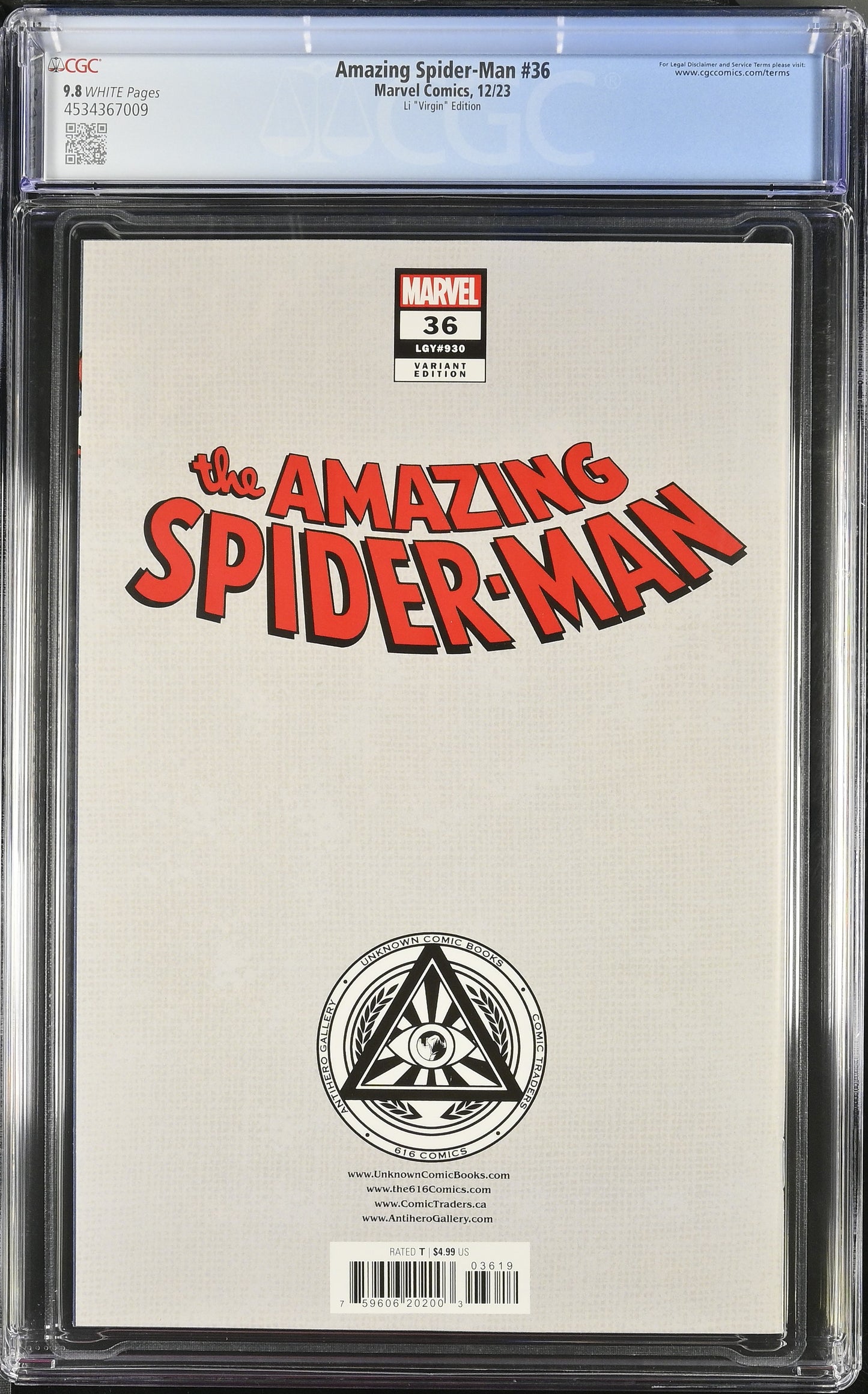 Amazing Spider-Man #36 Li "Virgin" Edition 9.8