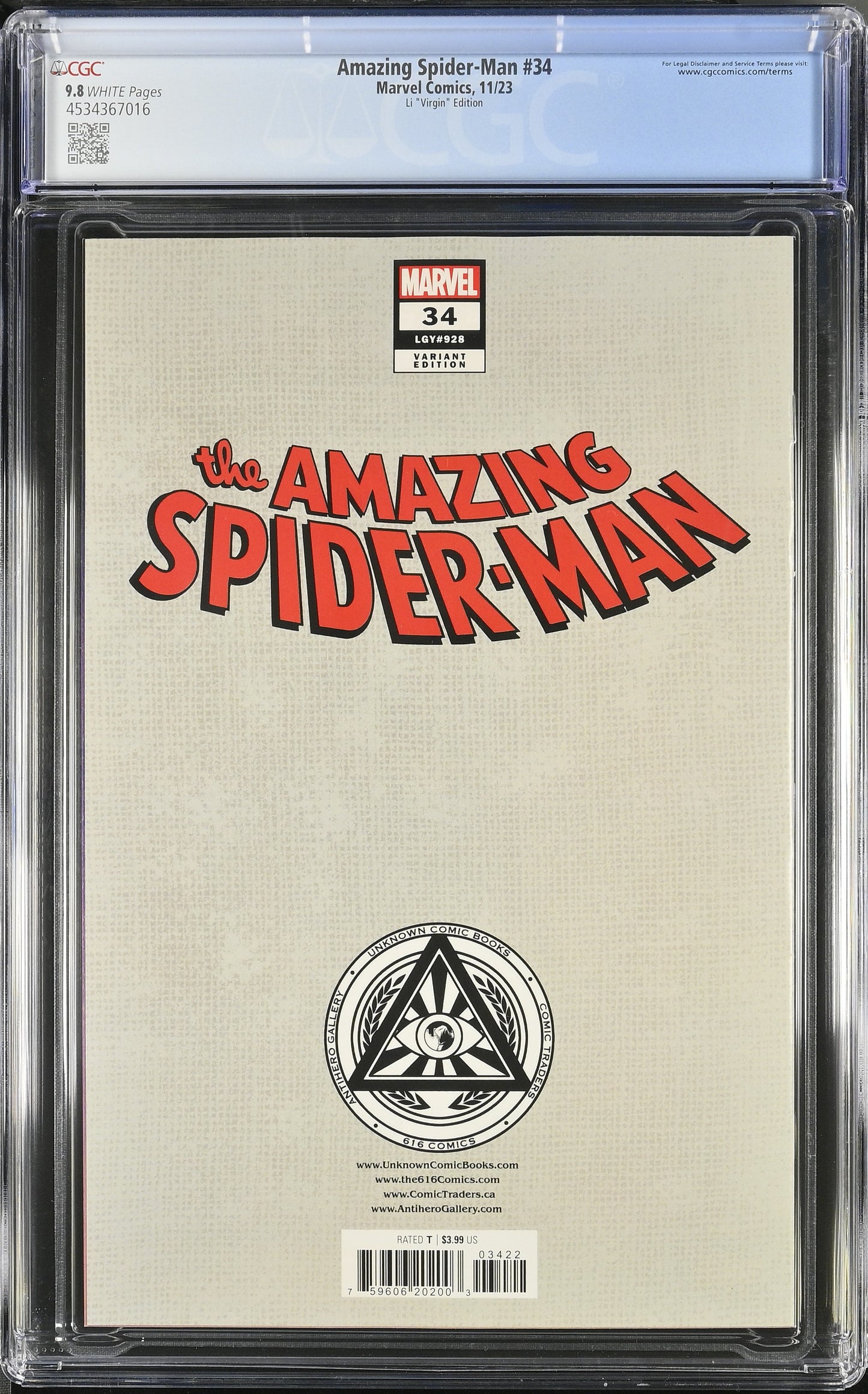 Amazing Spider-Man #34 Li "Virgin" Edition 9.8