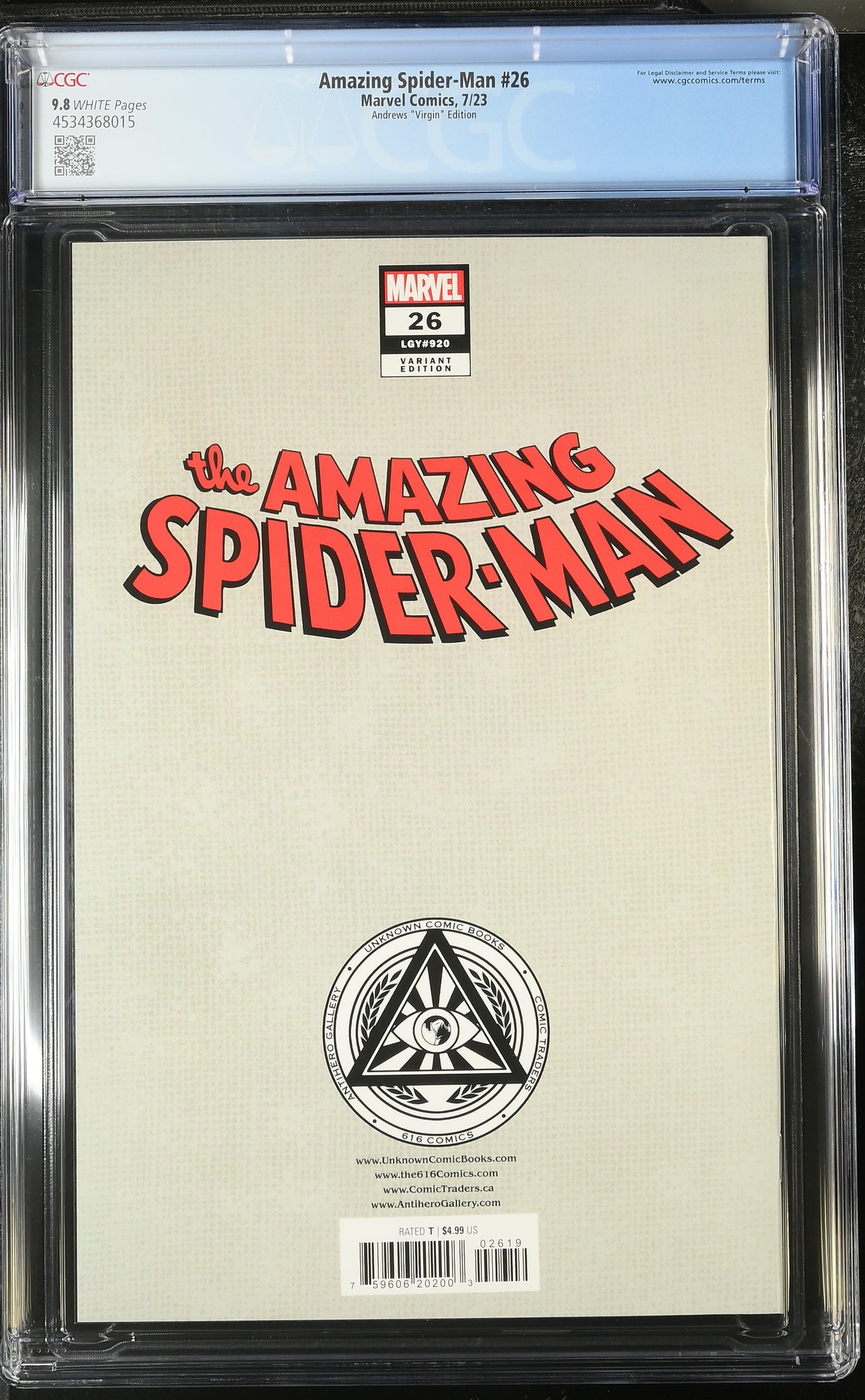 Amazing Spider-Man #26 Andrews "Virgin" CGC 9.8