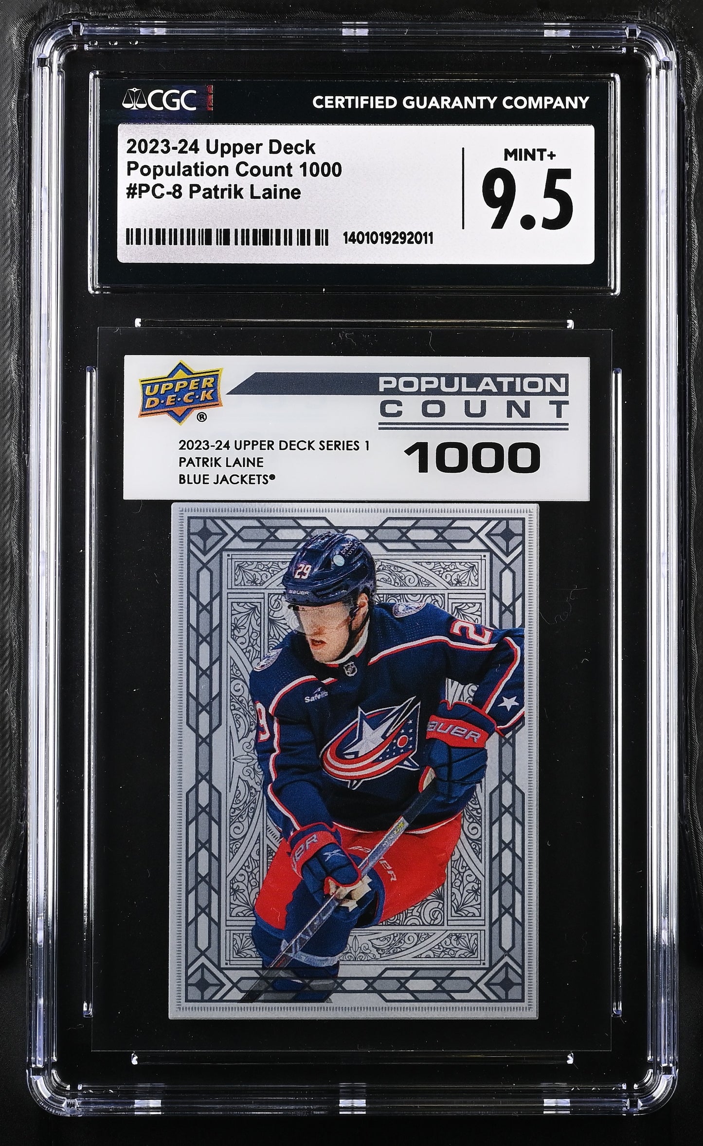 PATRIK LAINE 2023-24 Upper Deck Series 1 PC-8 CGC Mint 9.5 /1000