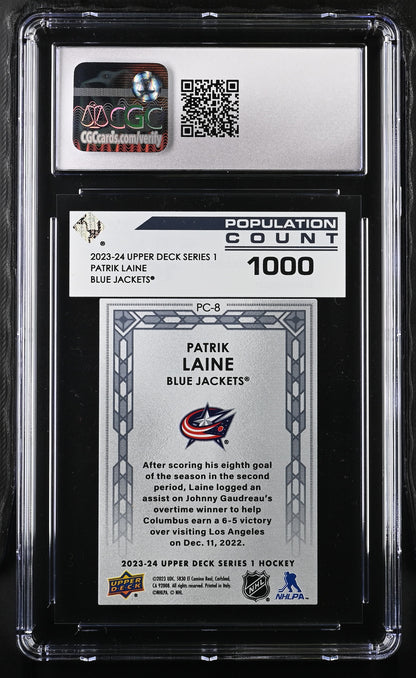 PATRIK LAINE 2023-24 Upper Deck Series 1 PC-8 CGC Mint 9.5 /1000