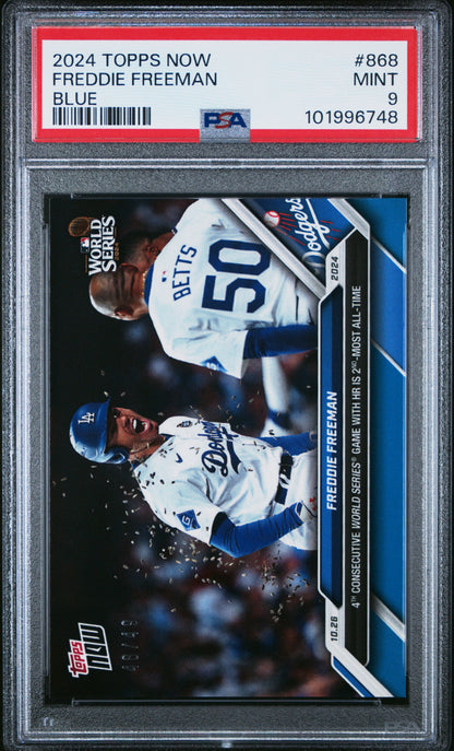 2024 TOPPS NOW FREDDIE FREEMAN   868  BLUEPSA MINT 9 /49