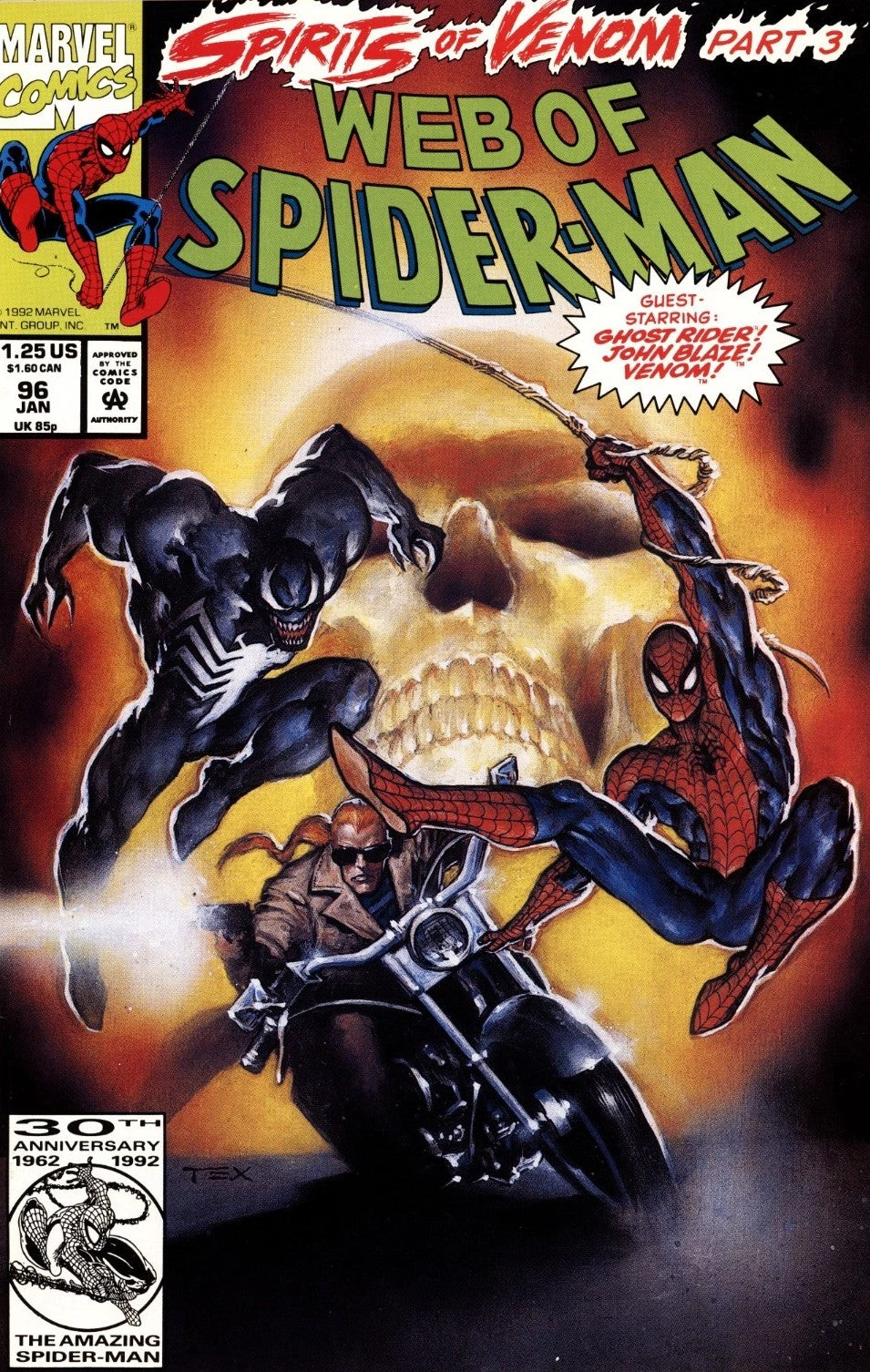 VF Web of Spider-man #96 Mark Texeira (1993)