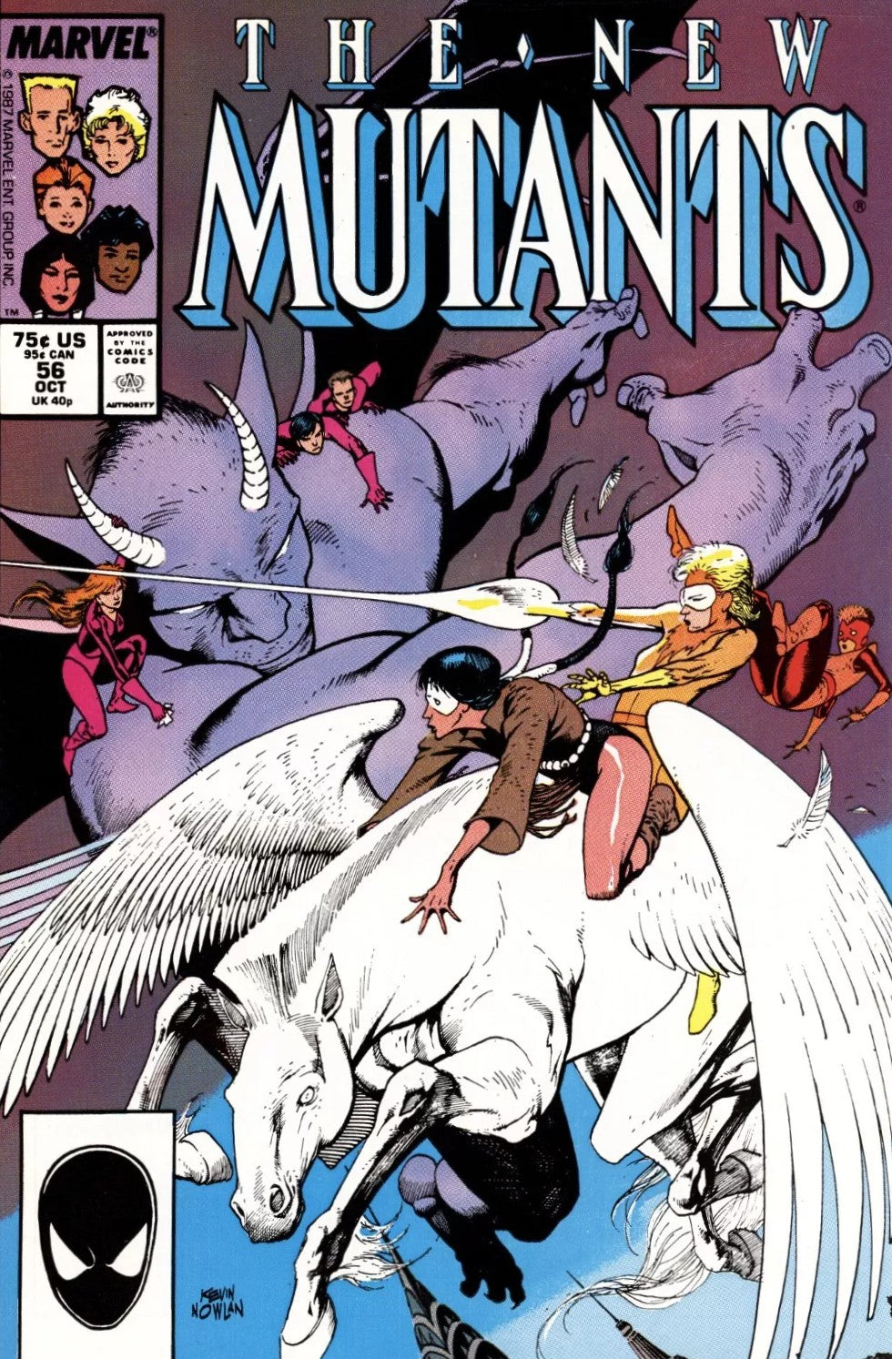 The New Mutants #56 1987 Kevin Nowlan Cover
