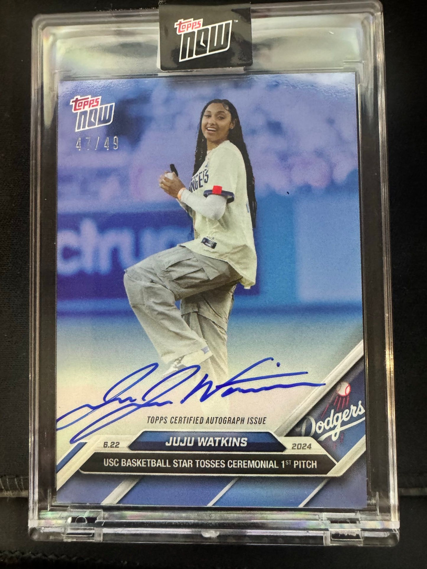 2024 Topps Now JuJu Watkins 332B AUTO /49