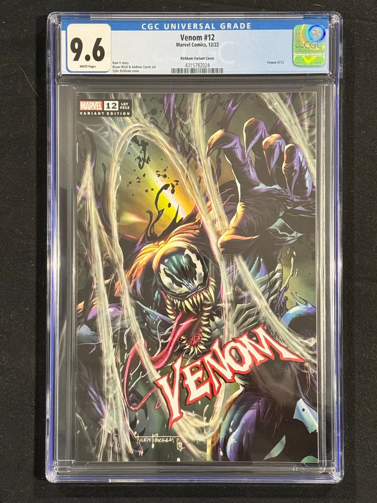 Venom #12  Kirkham Variant Cover  9.6